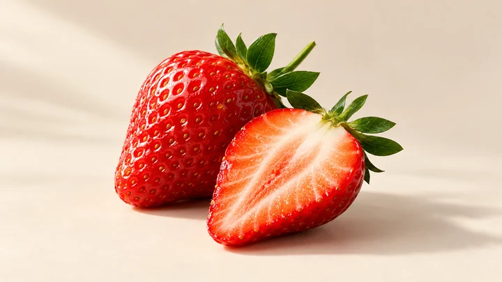 Frische rote Erdbeeren